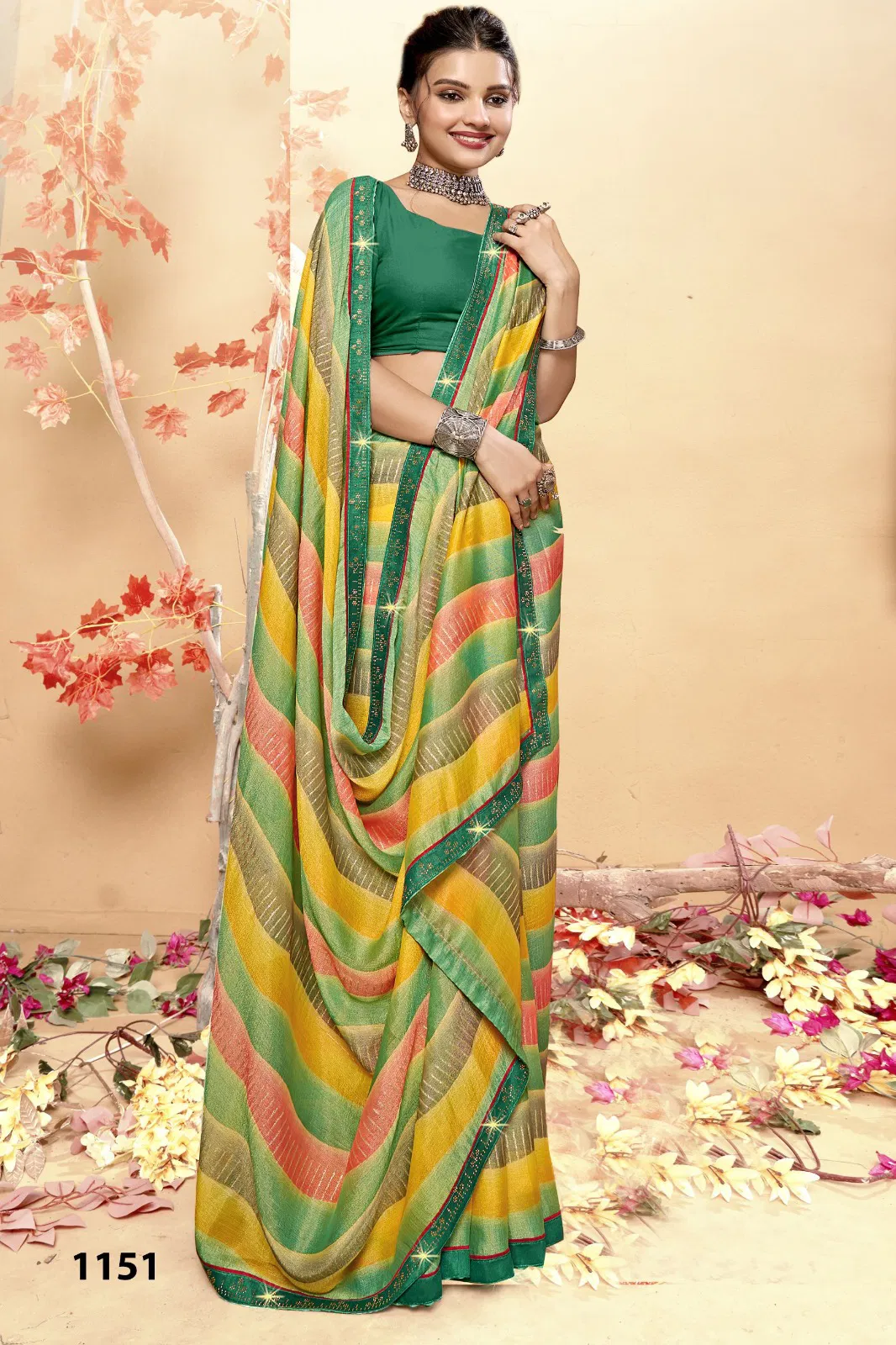 Vaayu By Vallabhi Brasso Line Printed Saree Suppliers In India